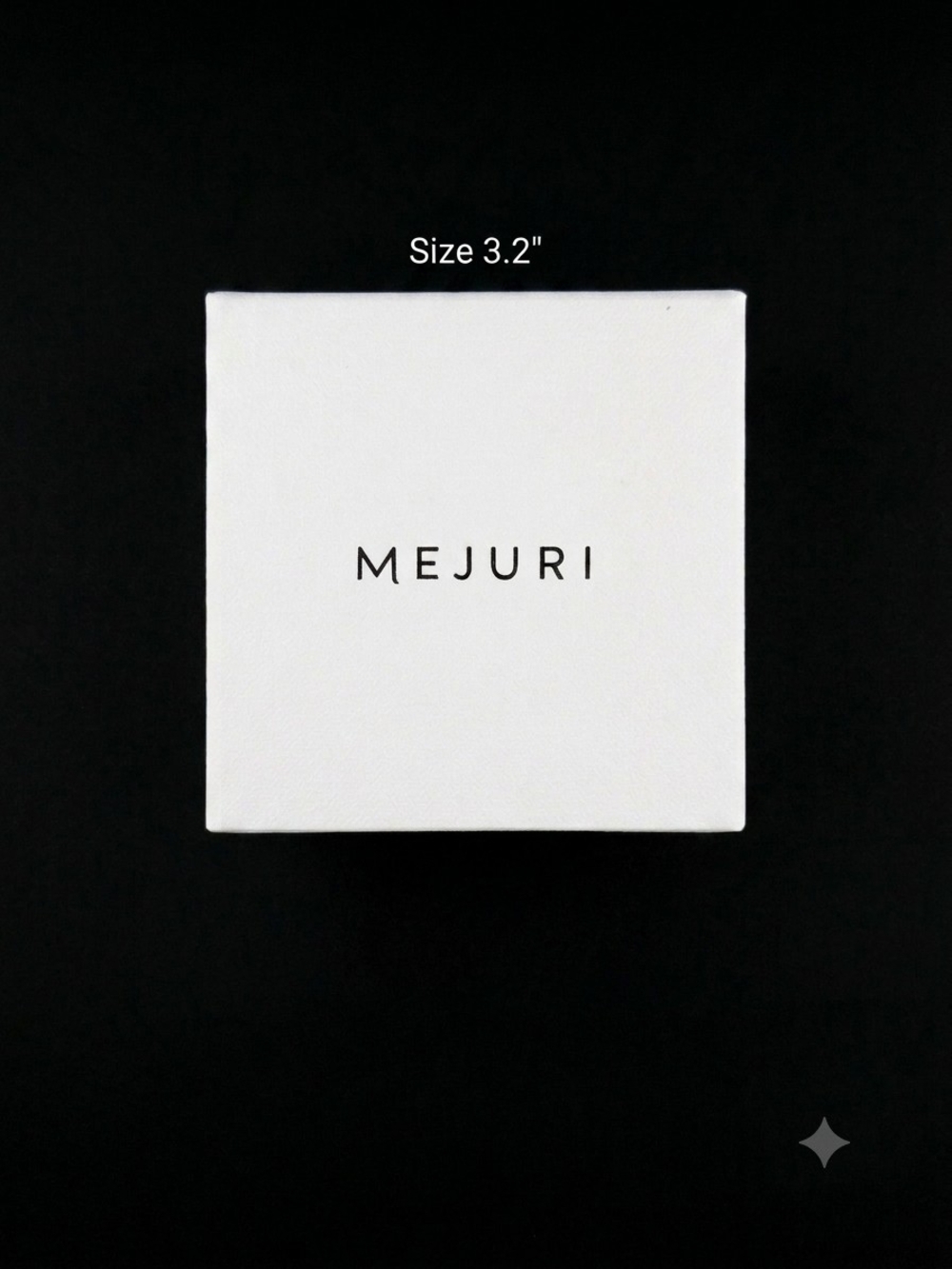 MEJURI White Jewelry Gift Storage Box *EMPTY BOX ONLY* 3.2" x 3.2"x 2"